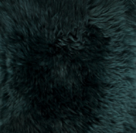 Pouf rond en peau de mouton à laine longue Caspian