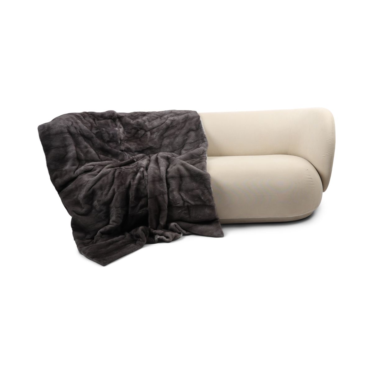 Plaid en Vison | Doublure Cachemire | Bleu Irlandais | 140x180 cm