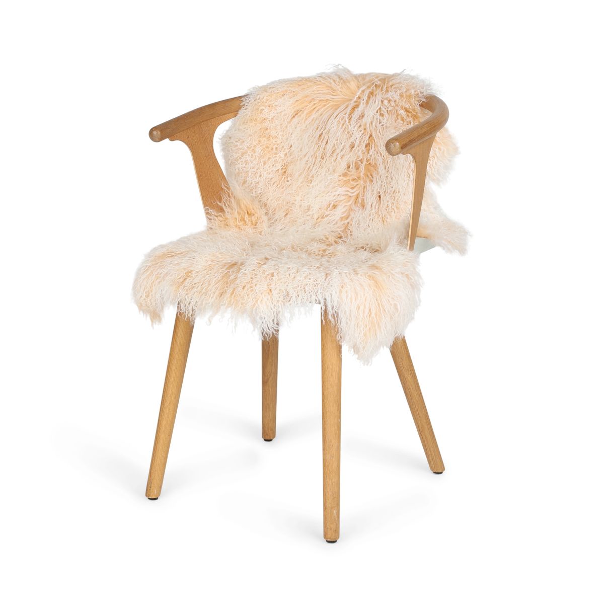 Peau de mouton bouclée 85x50 cm Lever de soleil arctique