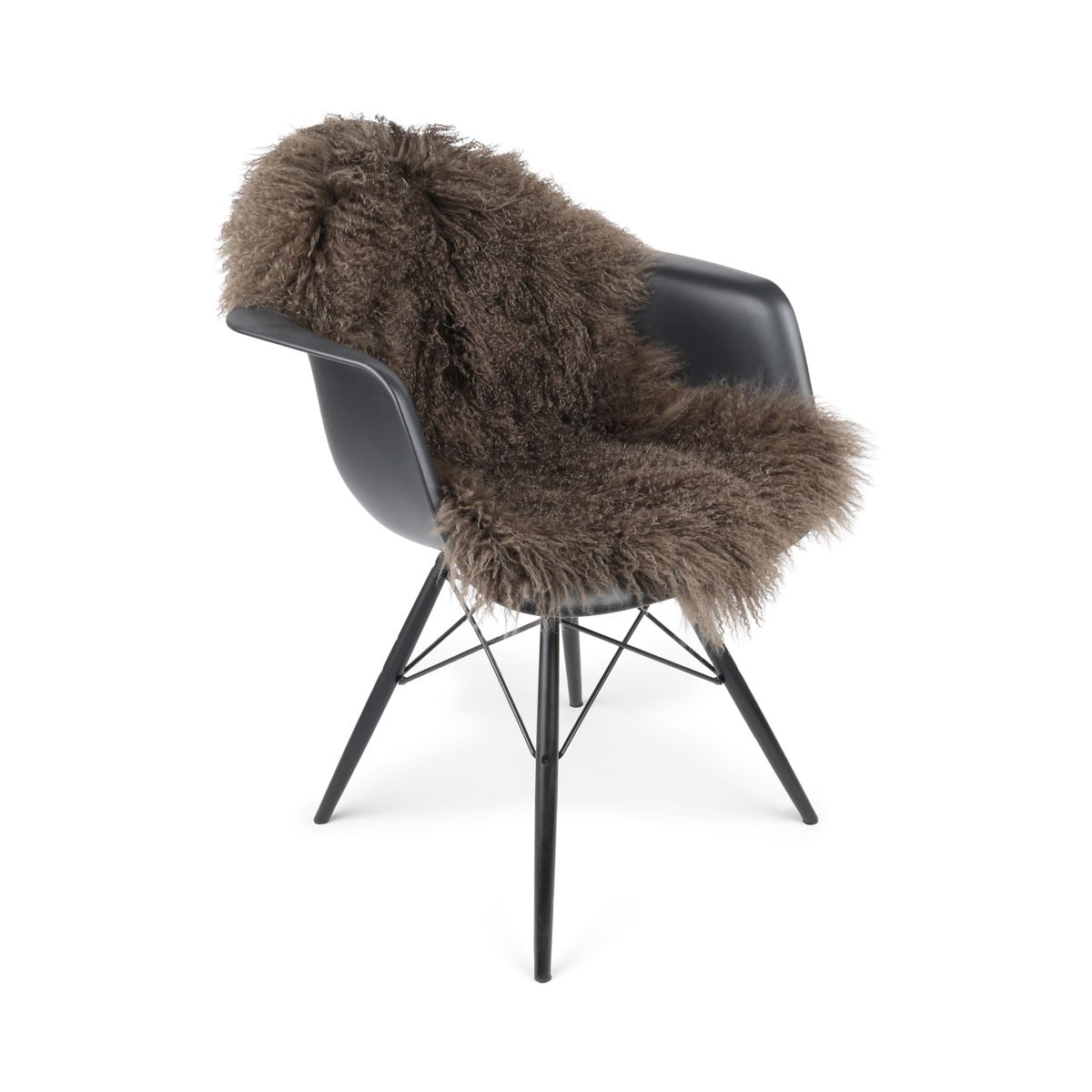 Peau de mouton bouclée 85x50 cm Taupe