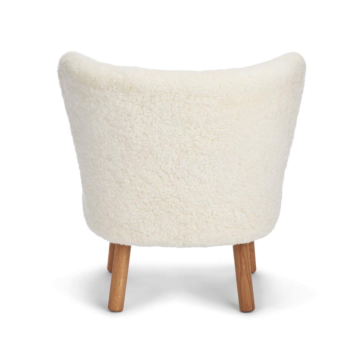 Fauteuil lounge Emily | Laine courte Ivoire