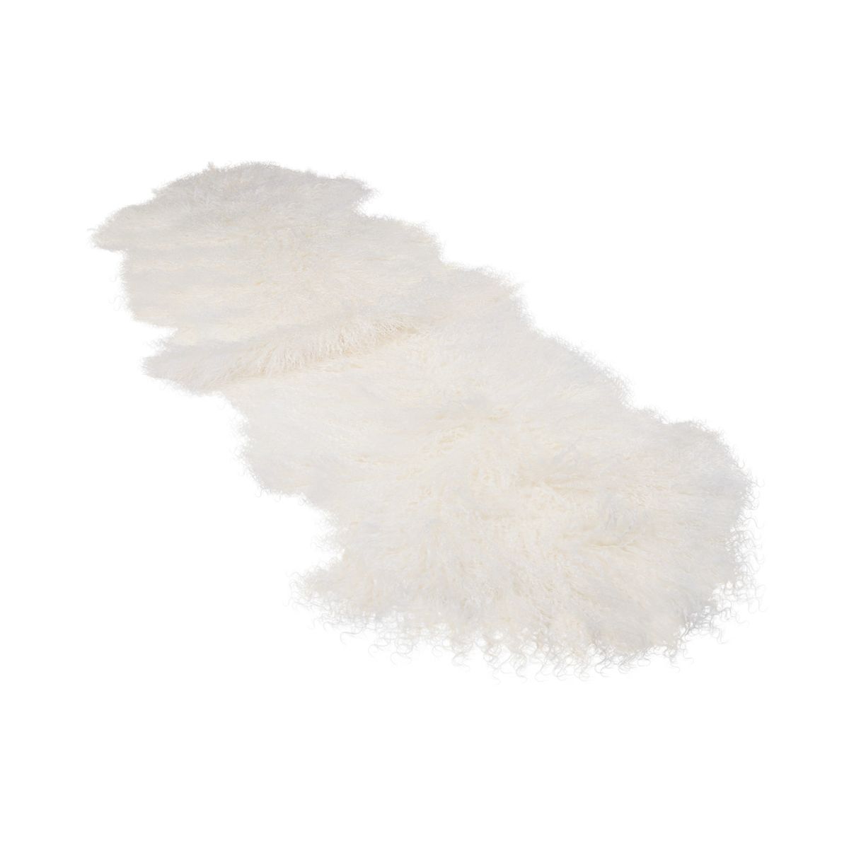 Peau de mouton tibétaine double | 150 × 55 cm Ivoire