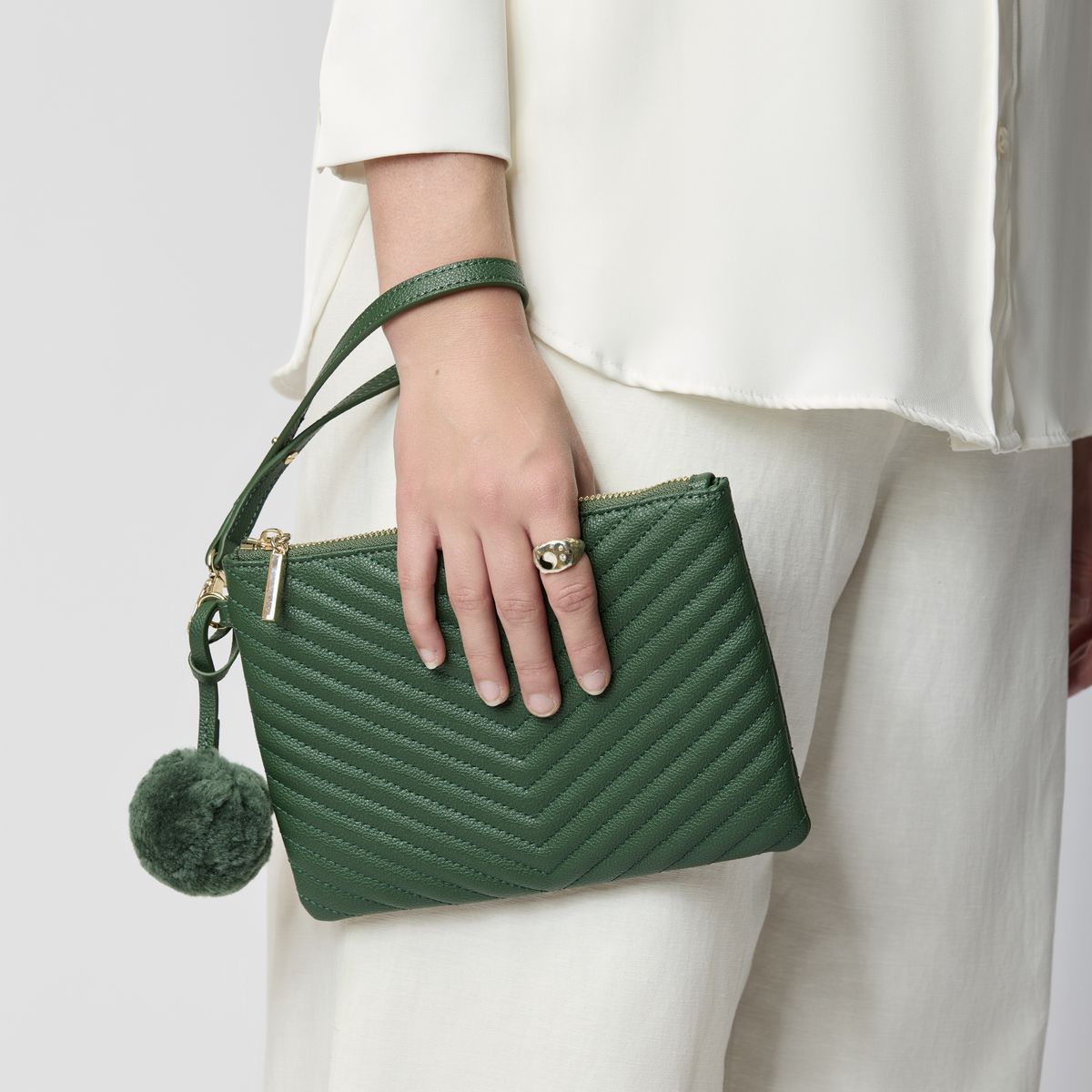 Pochette Helene Vert Antique
