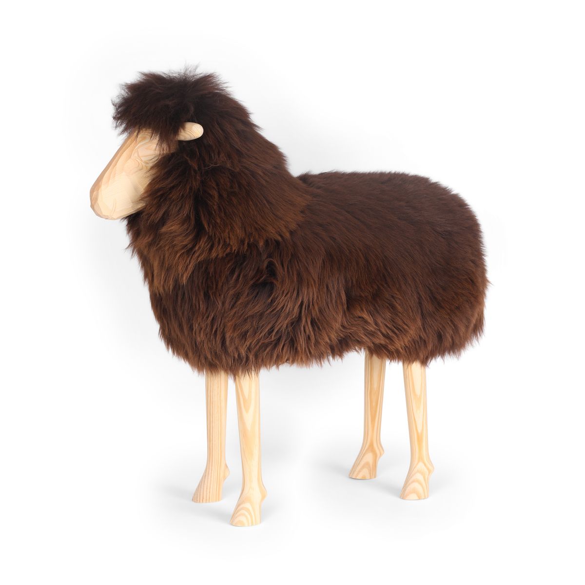 Mouton décoratif debout Signature | Grand Marron Naturel