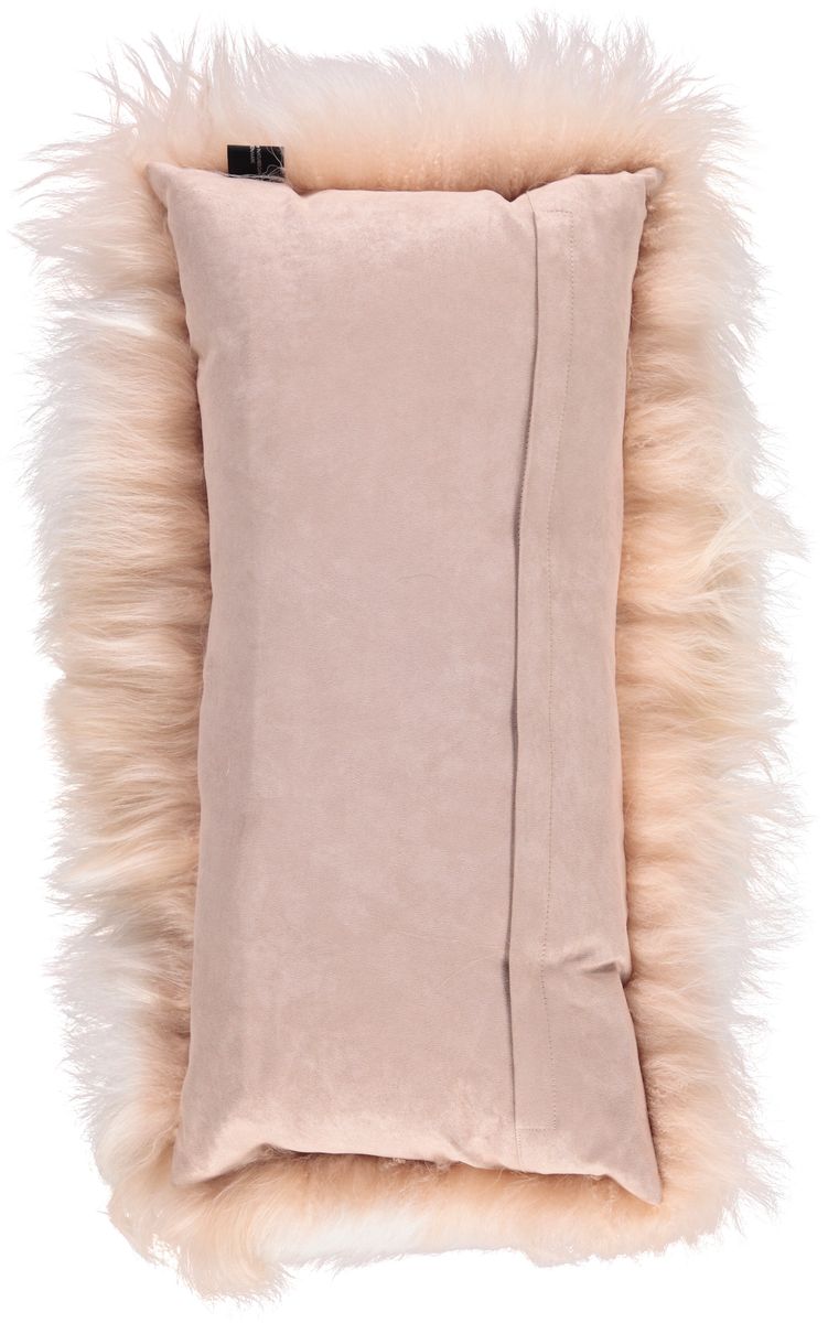 Coussin en cachemire bouclé Blanc Chaud