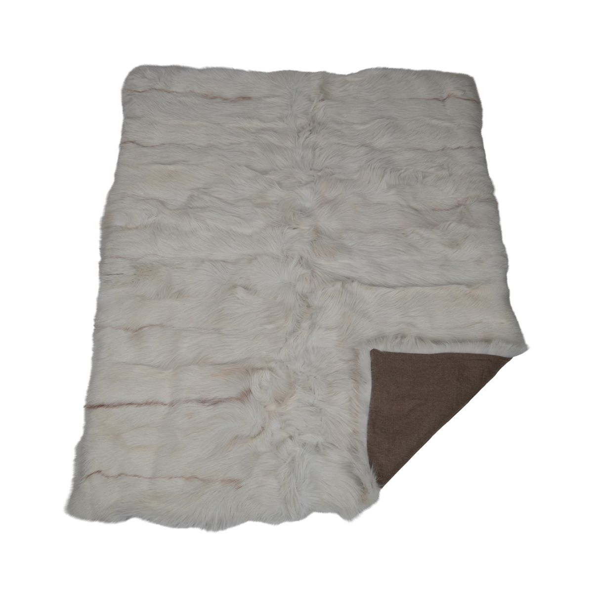 Plaid Premium en Fourrure de Renard | Doublure Cachemire | Sun Glow (Clair) | 150x220 cm