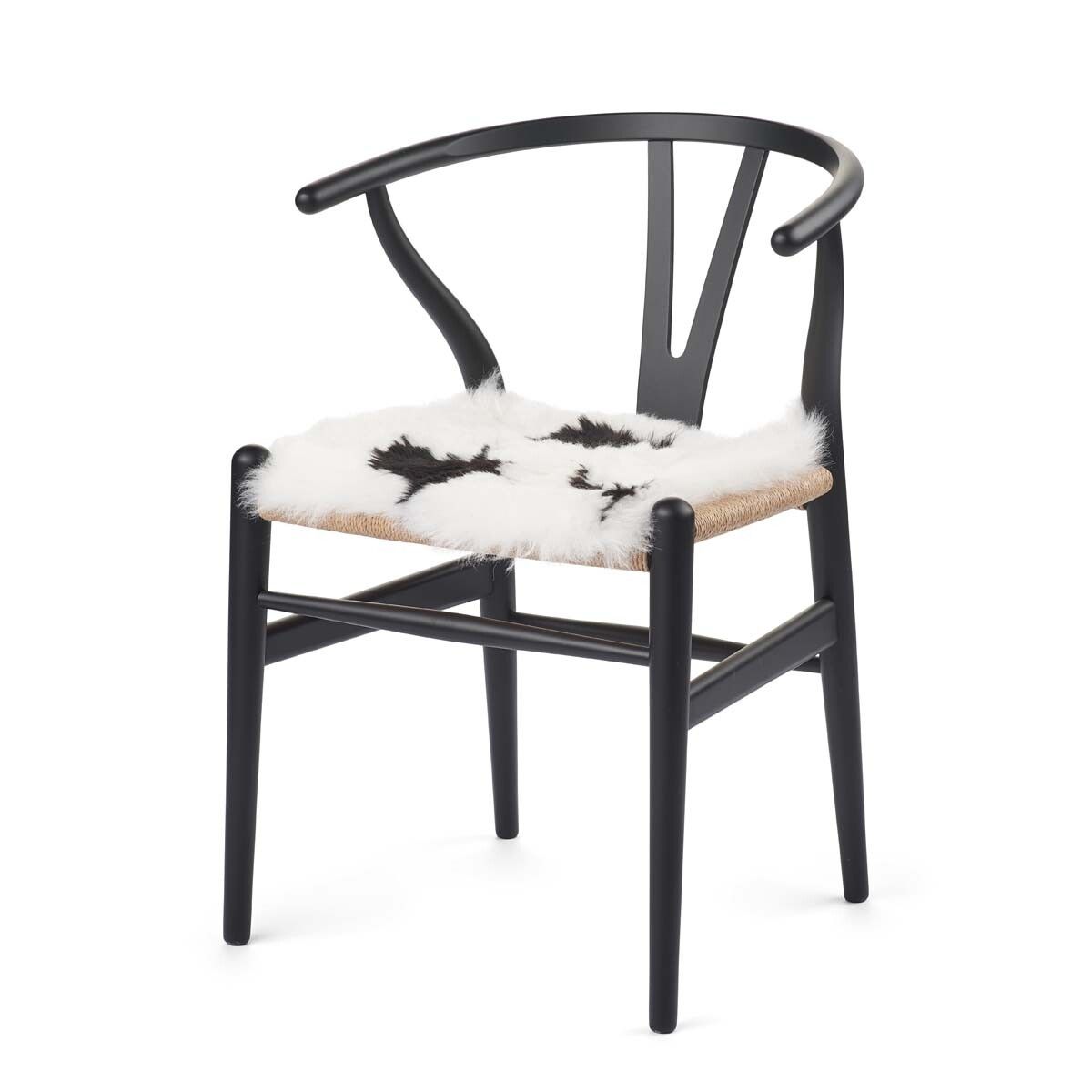 Dessus de siège en peau de mouton à laine courte | 40 × 40 cm Repéré