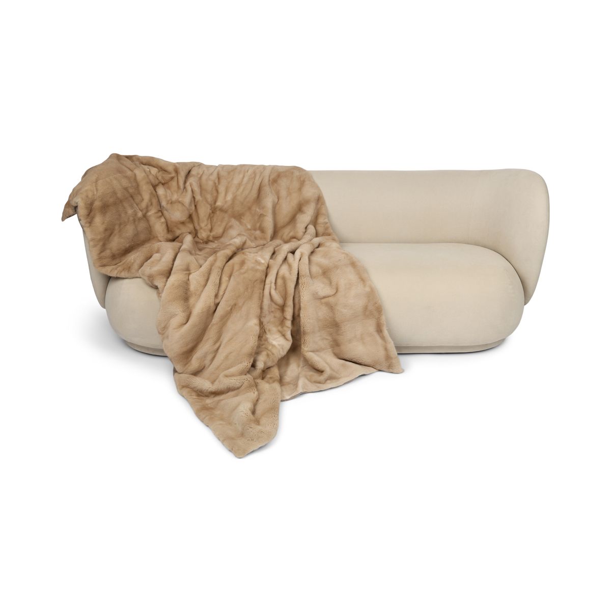 Plaid en vison | Cachemire noir | Palomino | 120x220 cm