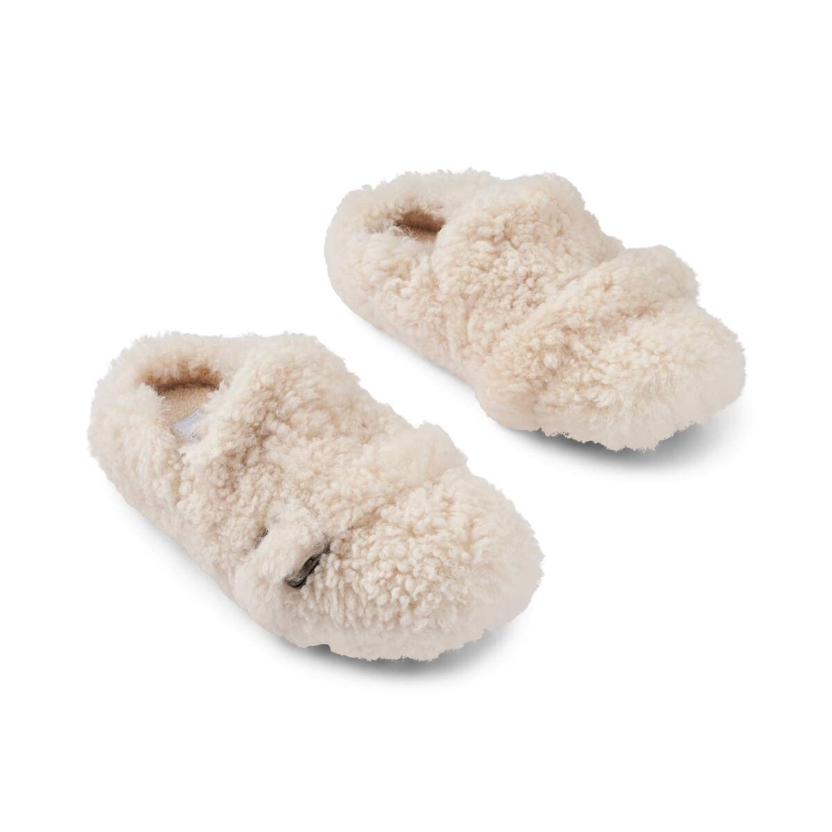 Chausson bouclé duveteux
