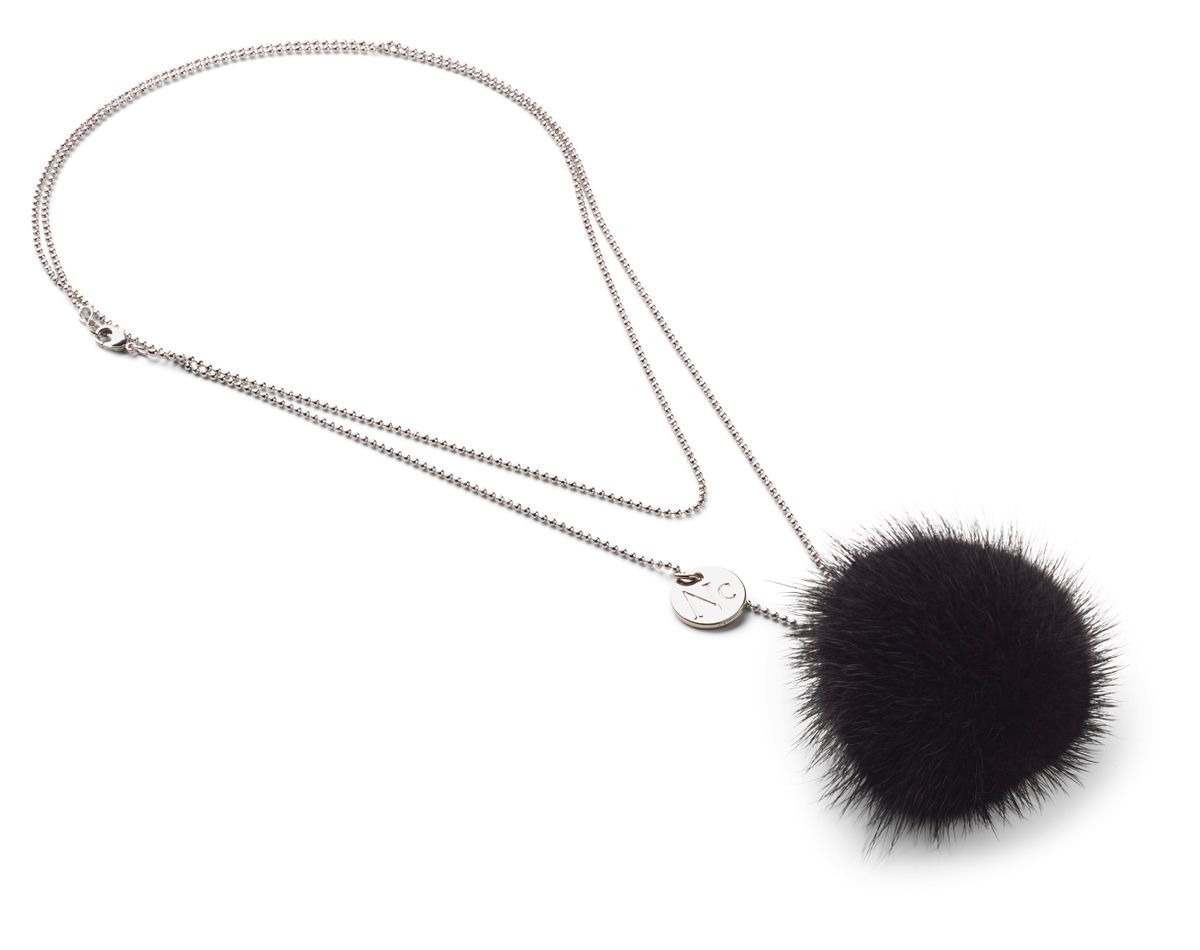 Collier Pompon Noir