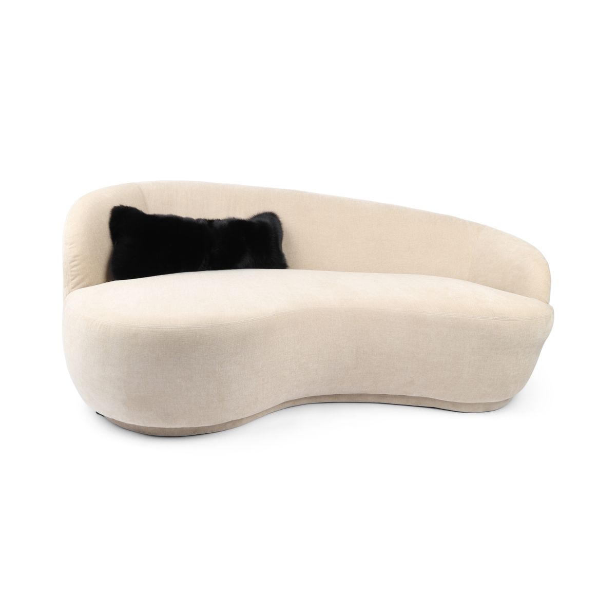 Coussin Premium en Renard | Dos en Cachemire | Norvège | Noir | 30x70 cm