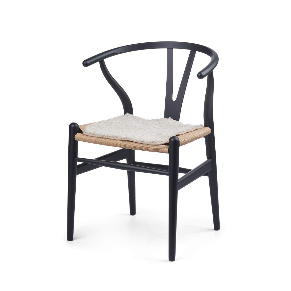 Dessus de siège en peau de mouton tibétaine | Ø38 cm