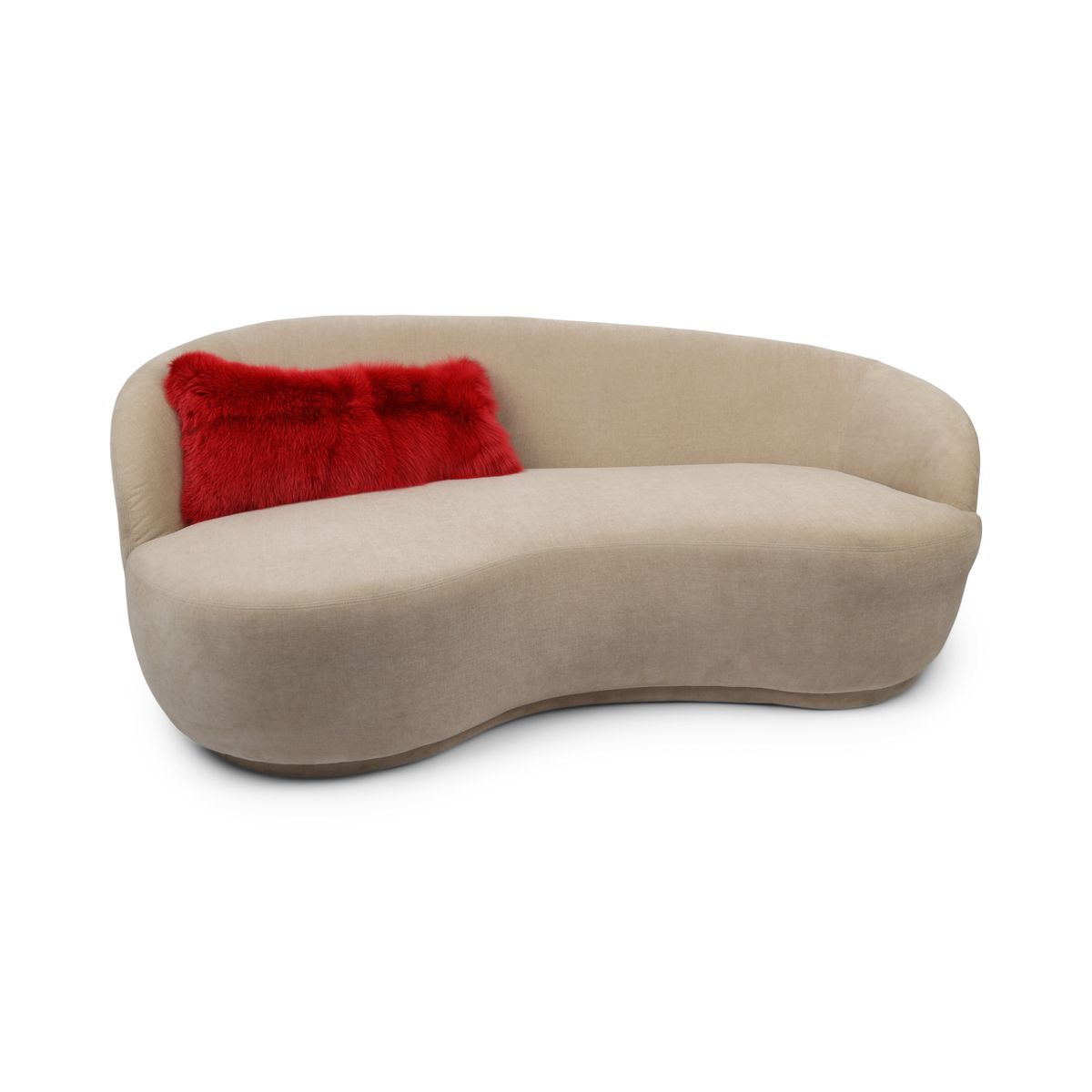 Coussin Premium en Renard | Dos en Cachemire | Norvège | Rouge | 25x55 cm