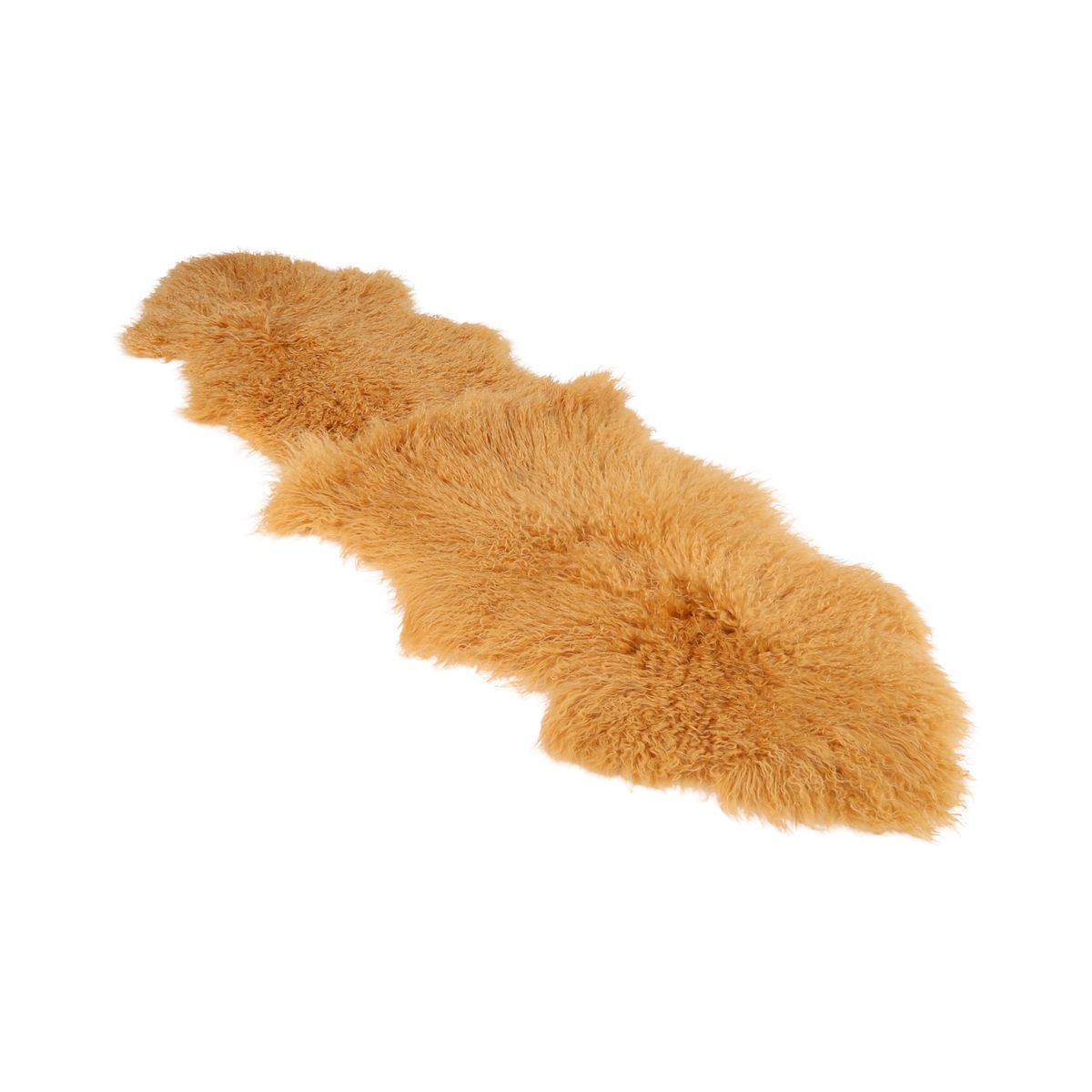 Peau de mouton tibétaine double | 150 × 55 cm Jaune Impérial