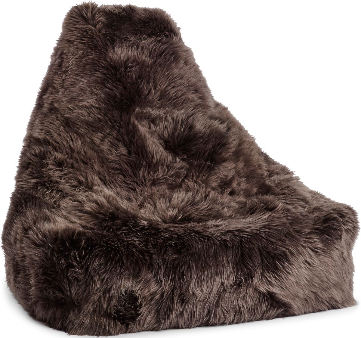 Fauteuil pouf en peau de mouton | Laine longue