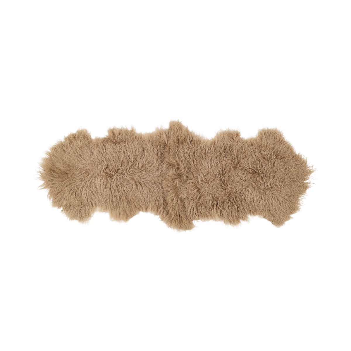 Peau de mouton tibétaine double | 150 × 55 cm Sable chaud