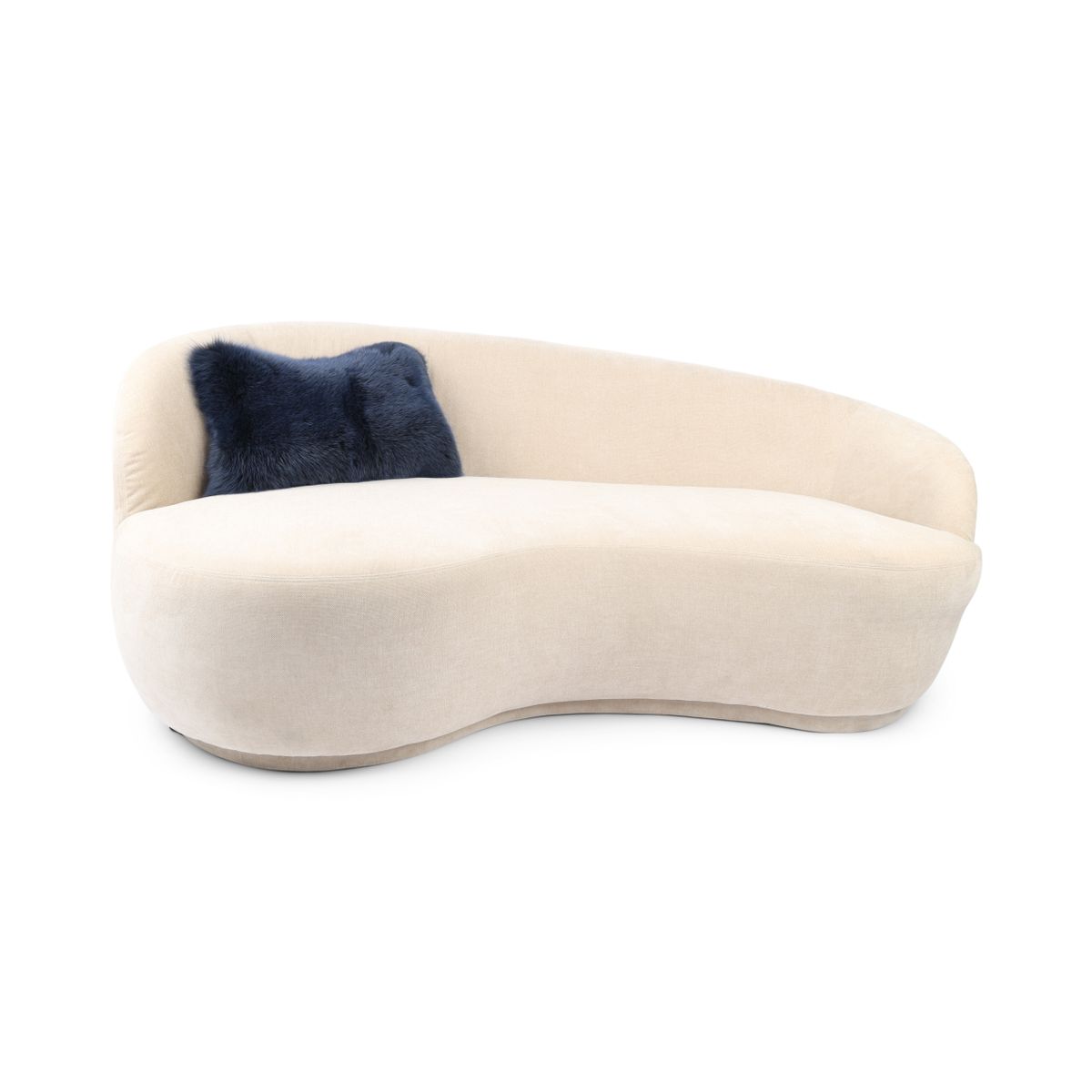 Coussin Premium en Renard | Dos en Cachemire | Norvège | Bleu Indigo | 50x32 cm