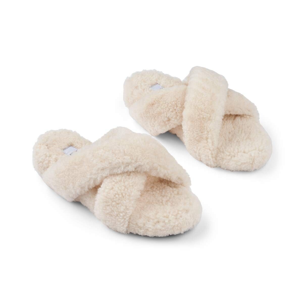 Chausson croisé bouclé