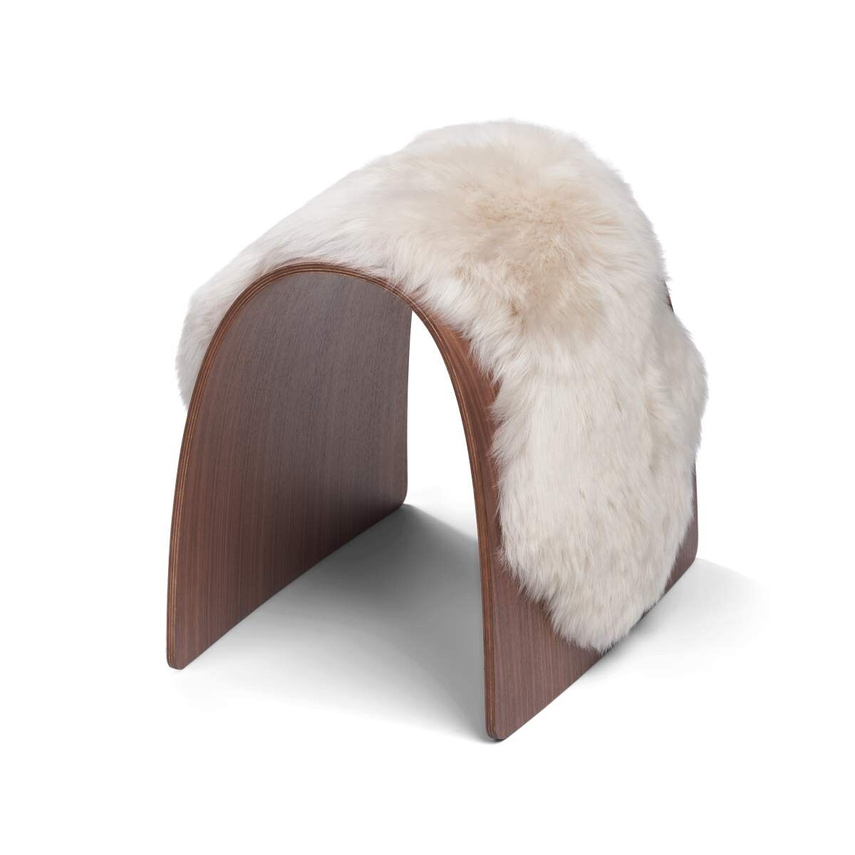 Dessus de tabouret en peau de mouton | Laine longue Linge