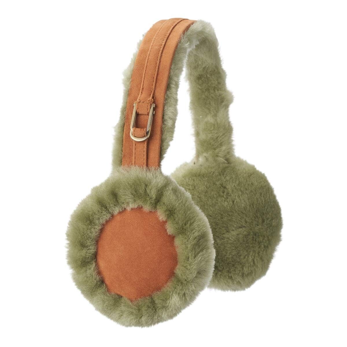 Cache-oreilles Simone Vert sauge/marron