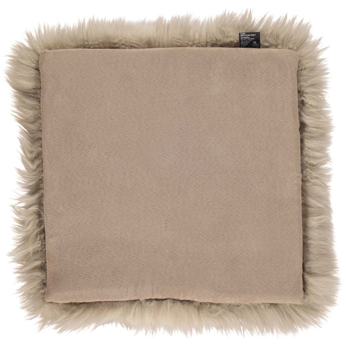 Calf Leather Seat Cover | Ø38 cm Taupe