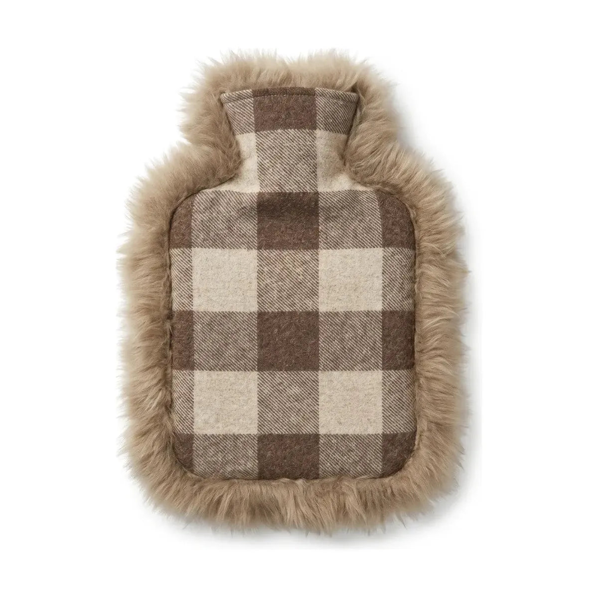 Bouillotte | Peau de mouton et laine | 37x27 cm Rob Roy Tartan Natural/Taupe
