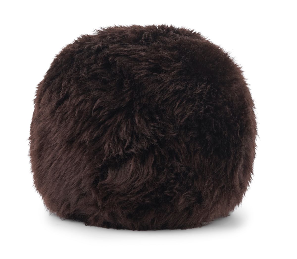 Coussin d'Angélite Laine Longue Chocolat