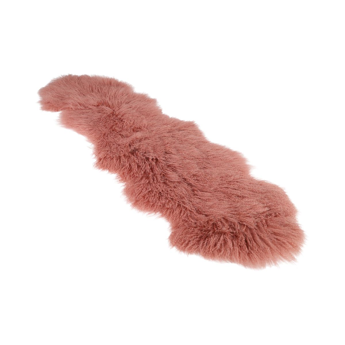Peau de mouton tibétaine double | 150 × 55 cm Rose