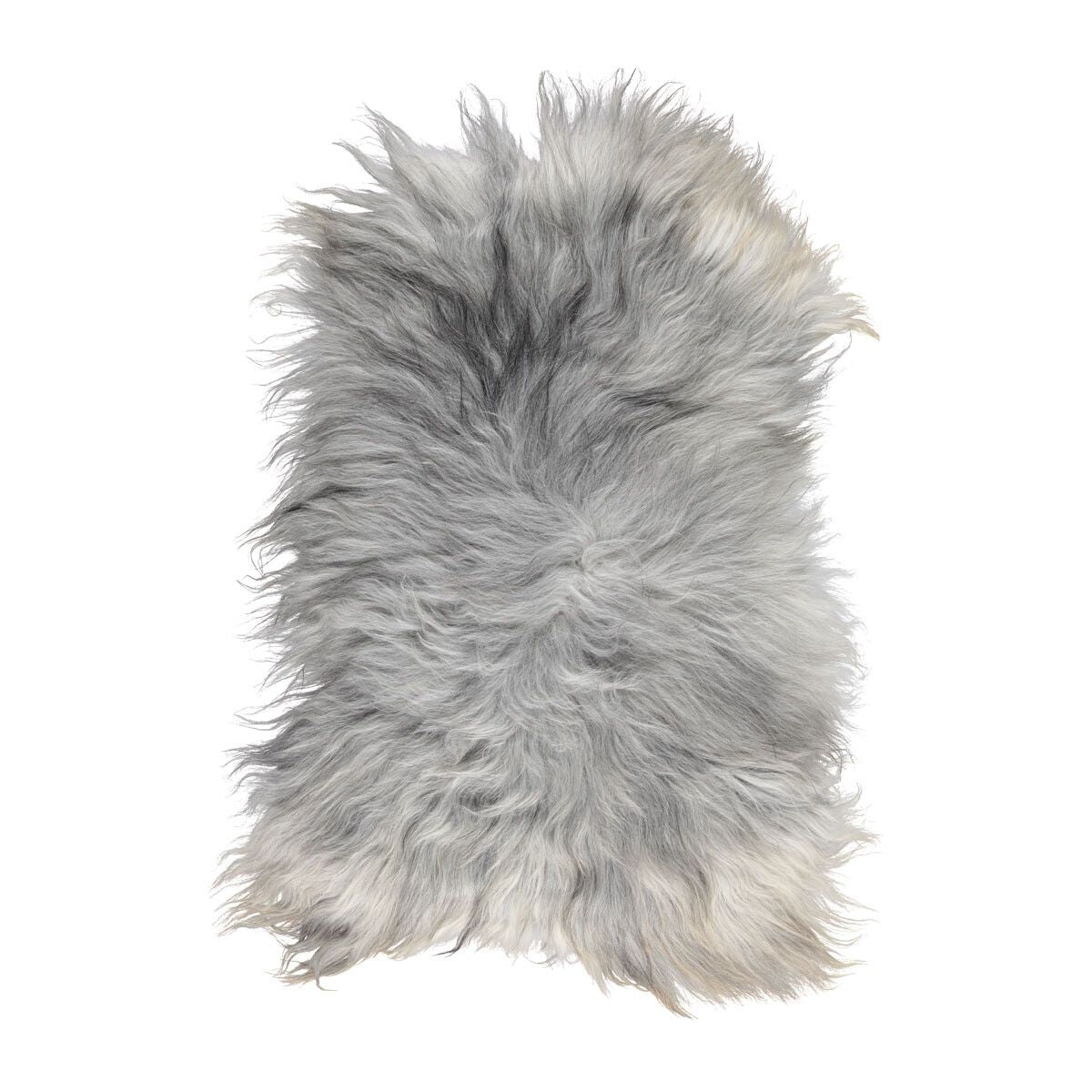 Peau de mouton islandaise | Laine longue | 120+ cm Gris Naturel