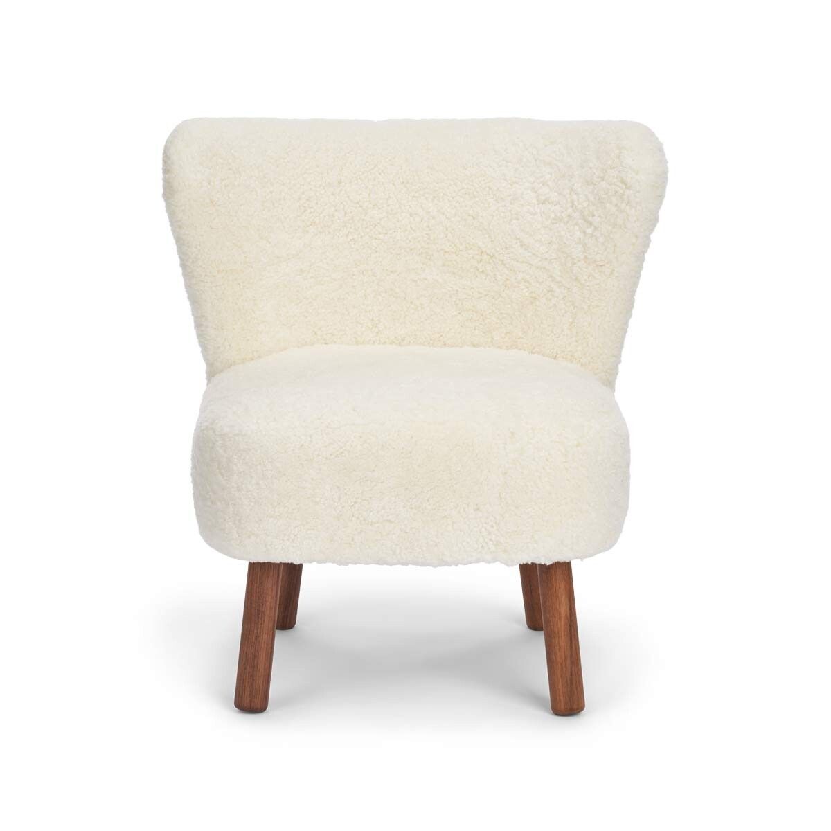 Fauteuil lounge Emily | Laine courte Ivoire