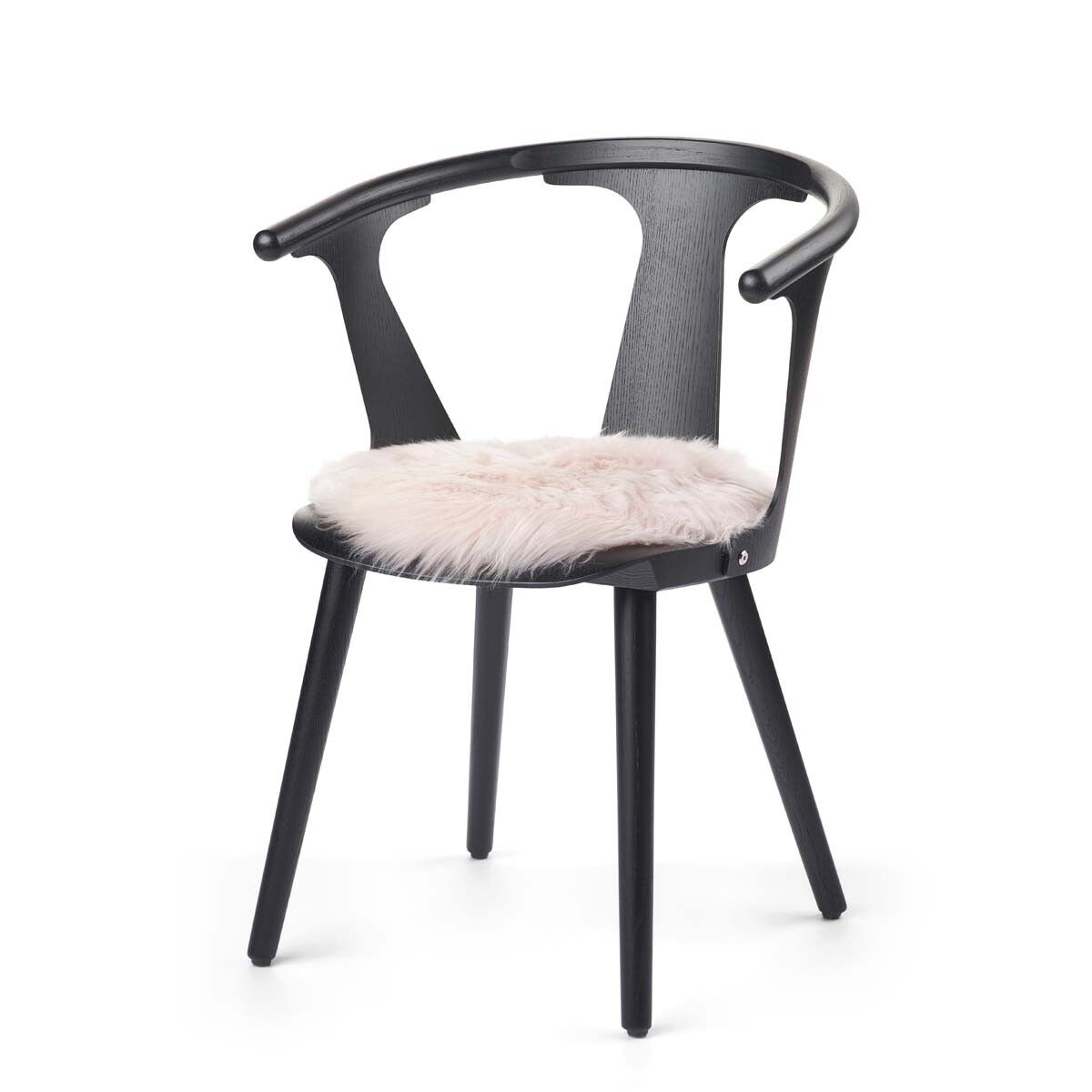 Dessus de siège en peau de mouton | Laine longue | Ø38 cm Candy