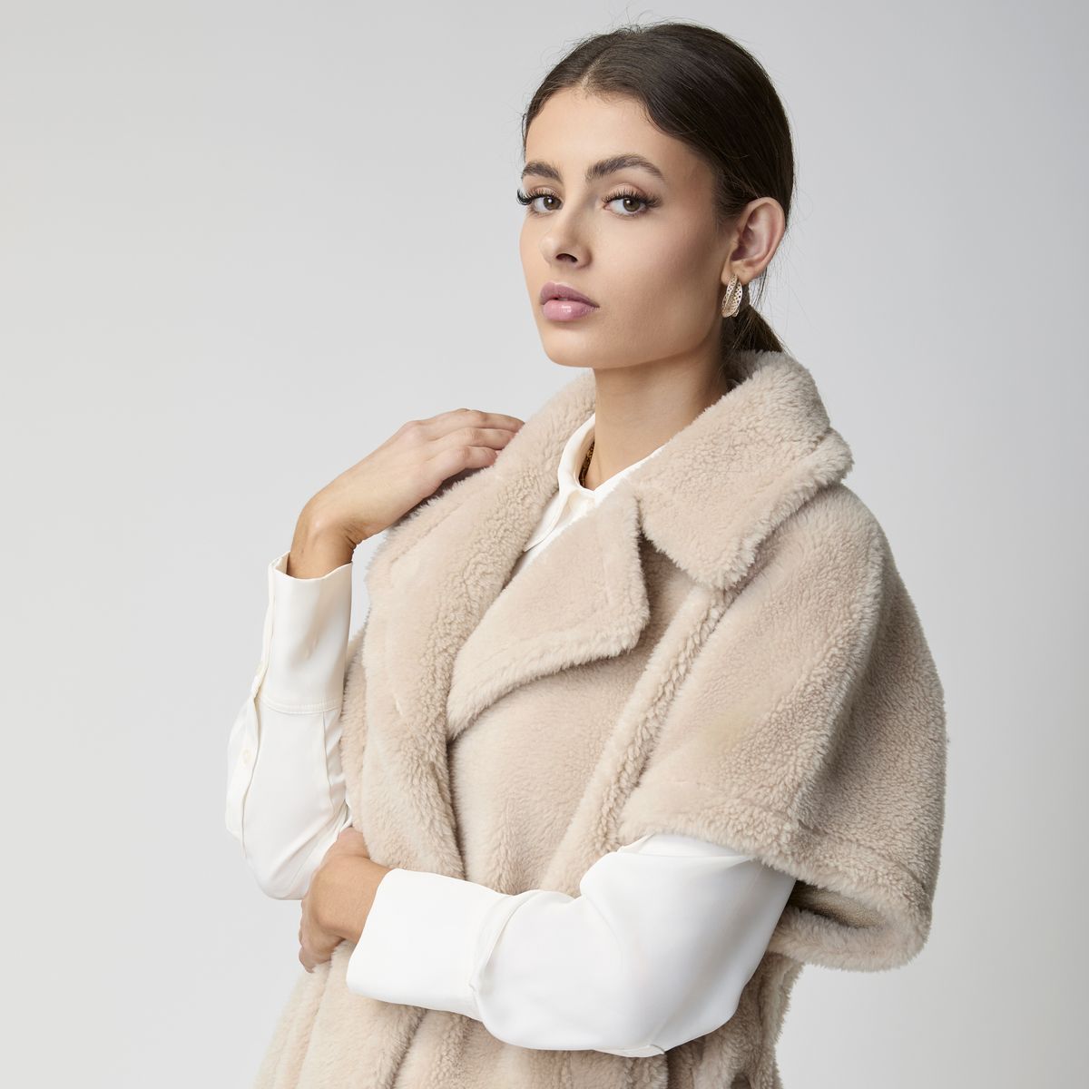 Poncho Elvira Beige