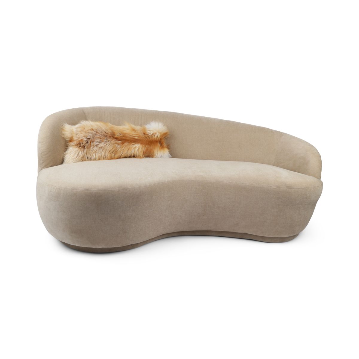 Coussin Premium en Renard | Dos en Cachemire | Norvège | Or Clair | 30x70 cm