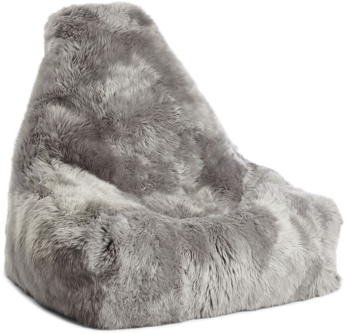 Fauteuil pouf en peau de mouton | Laine longue