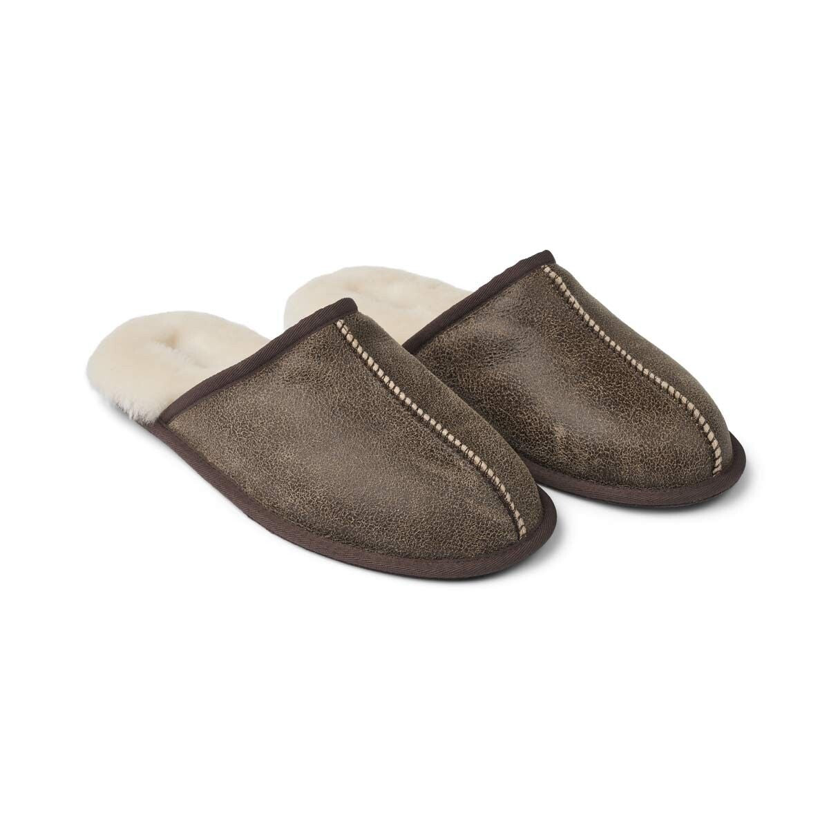 Chausson homme Nappa brun rustique