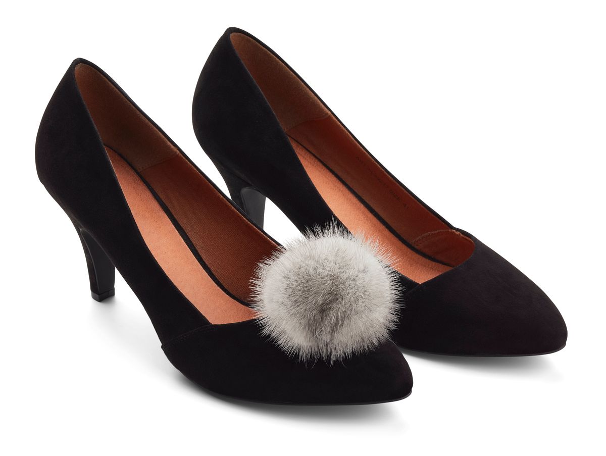 Clip Pompon pour chaussures Saphir clair