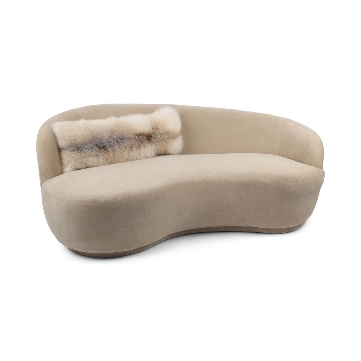 Coussin premium en renard | Dos en cachemire | Norvège | Smokey Fox | 30x80 cm