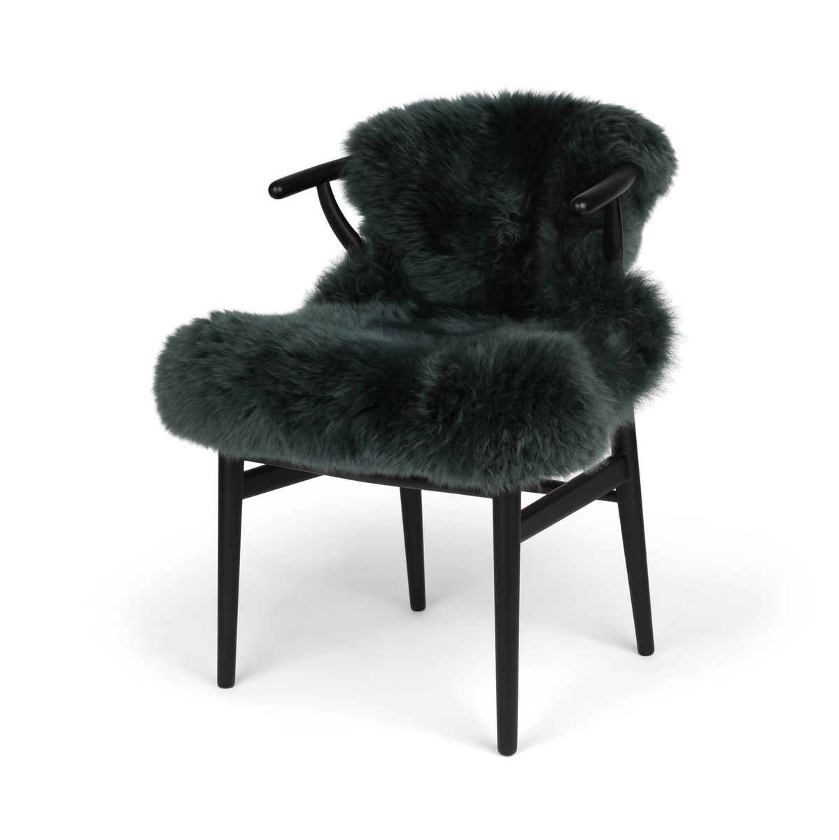 Peau de mouton de Nouvelle-Zélande à laine longue 100 cm Bleu/Gris