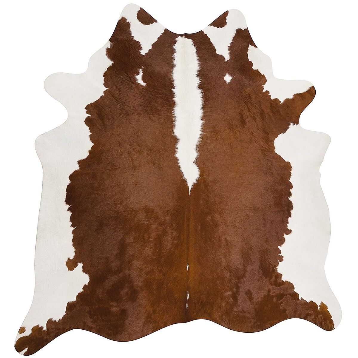 Peau de vache naturelle de première qualité | Brésil Marron/Blanc