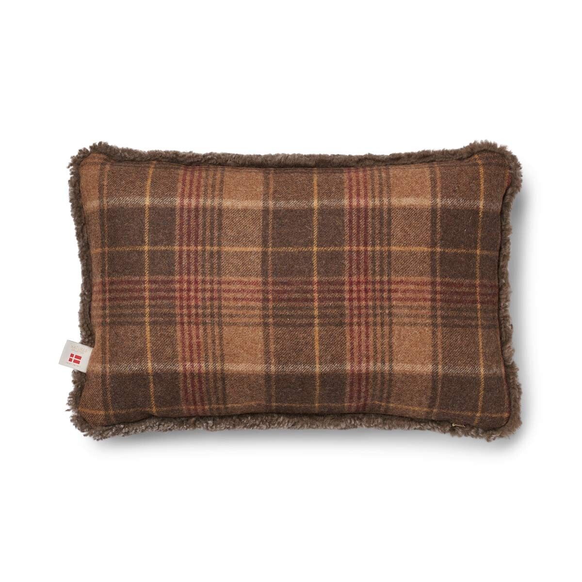 Coussin une face Cacao-Marron foncé/Taupe