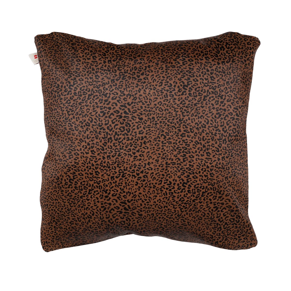 Coussin premium en peau de vache | Double face Brown/Black Leopard Print