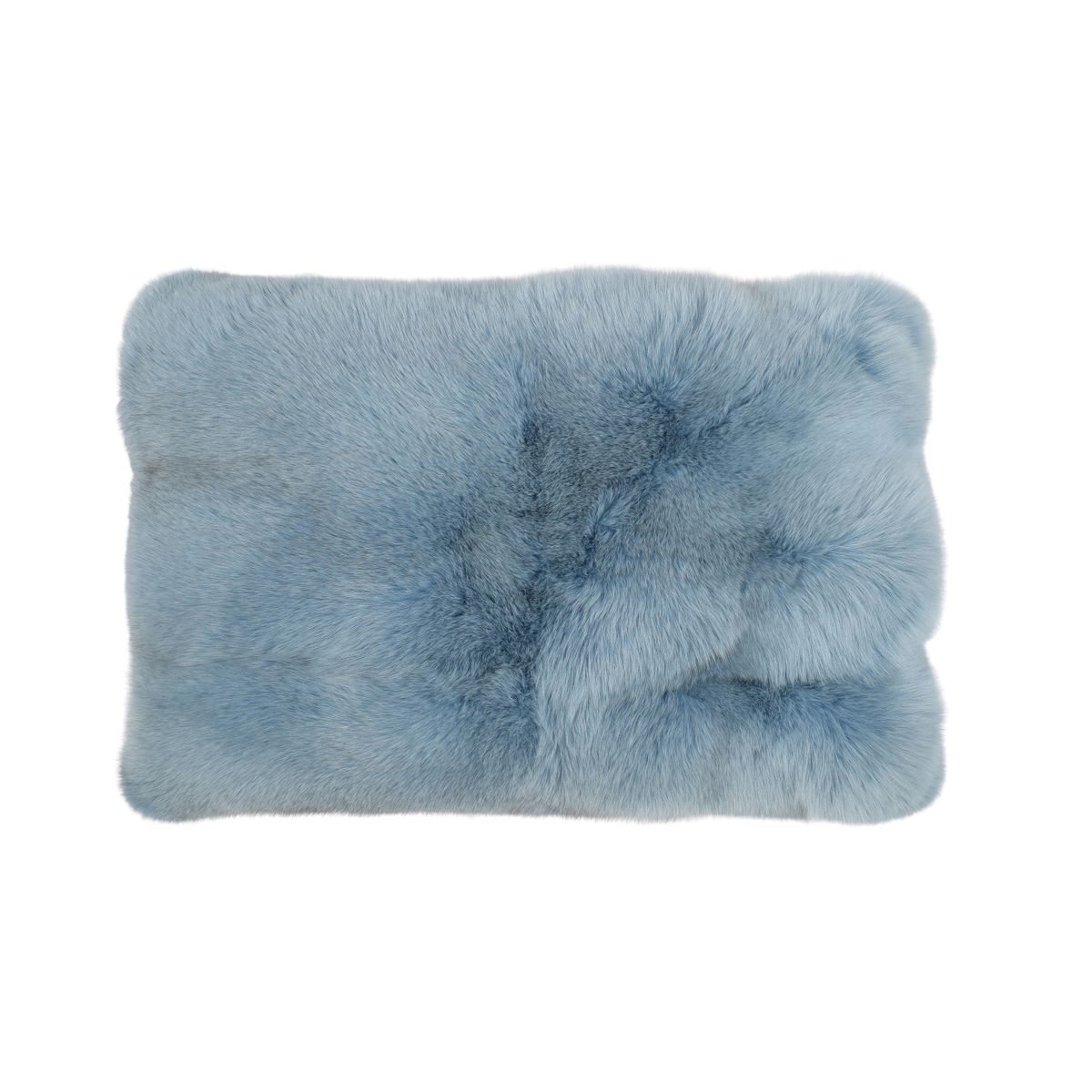 Coussin Premium en Renard | Doublure Cachemire | Norvège | Bleu Ciel | 48x30 cm