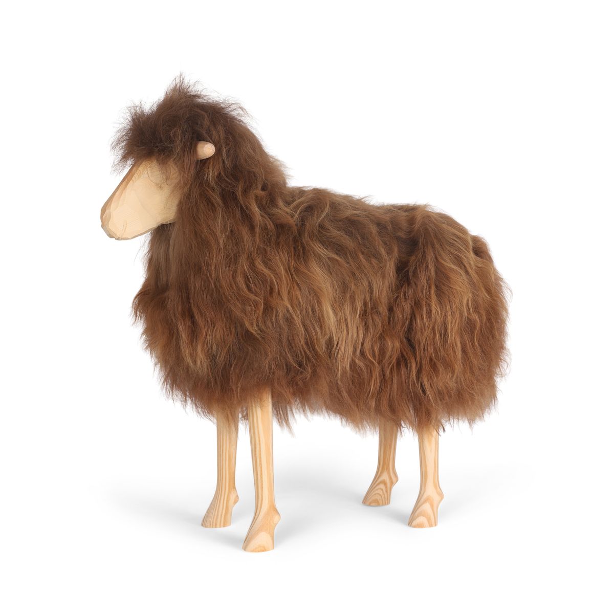 Mouton décoratif debout Signature | Grand Marron Rouillé