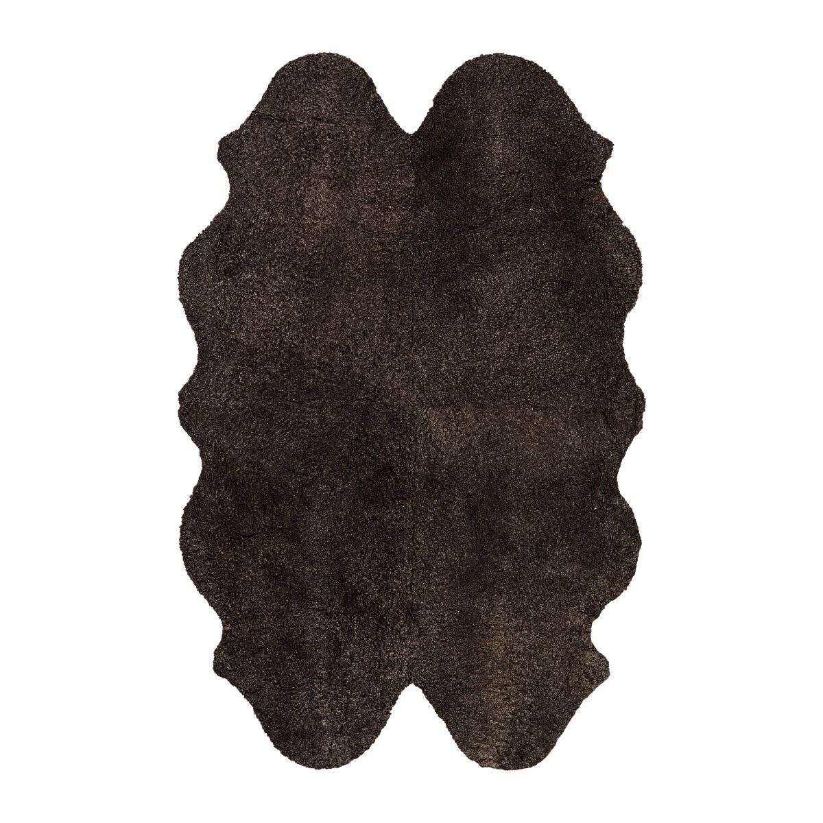 Peau de mouton de Nouvelle-Zélande à laine courte bouclée 180x110 cm Cappuccino