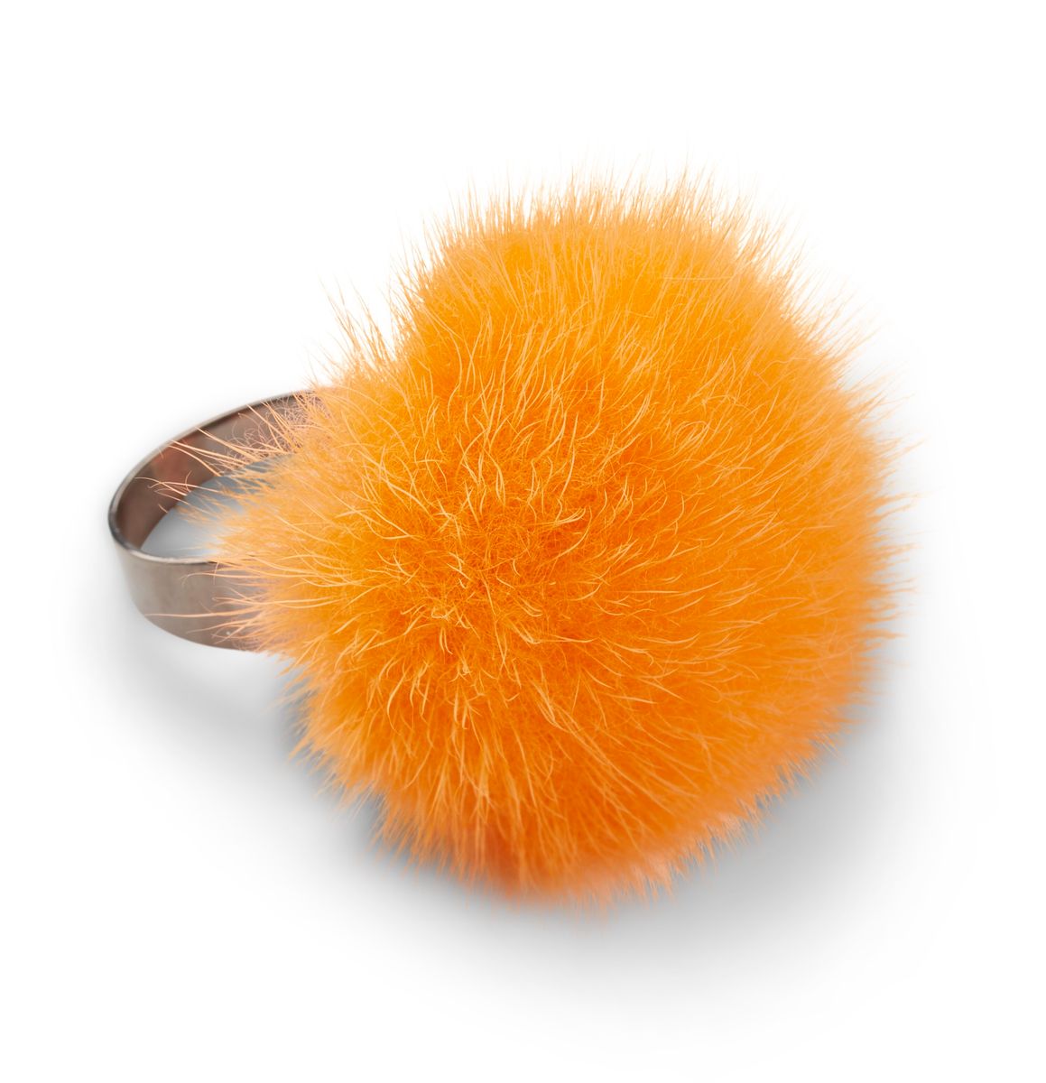 Bague Pompon Orange