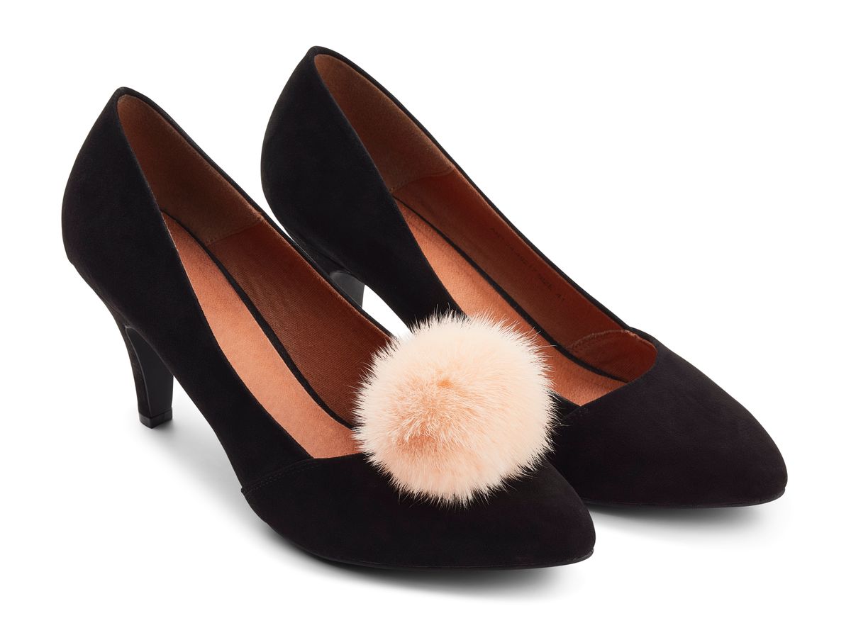 Clip Pompon pour chaussures Rose pêche