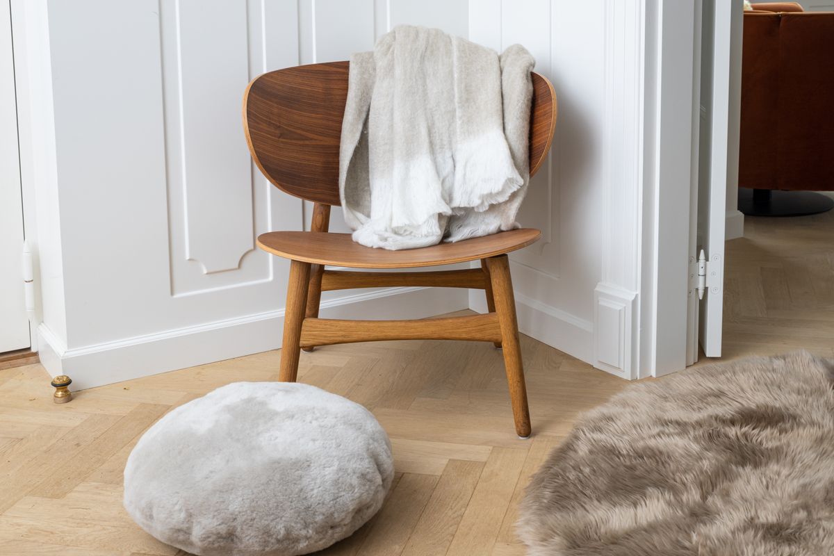 Coussin en velours nordique Mocca clair