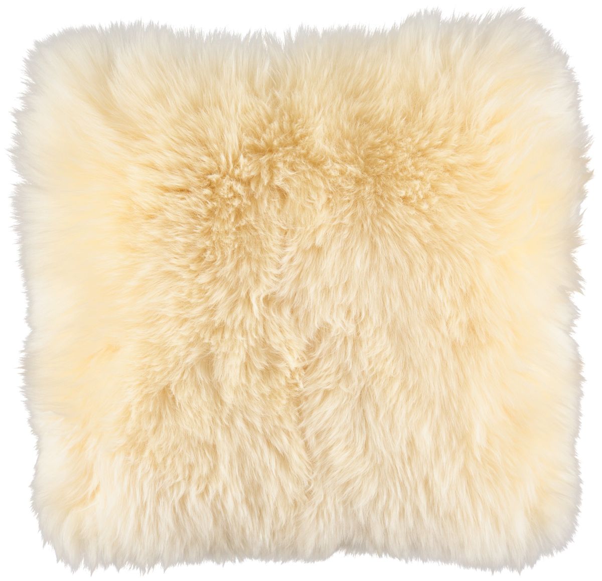 Coussin en peau de mouton longue laine Miel Léger