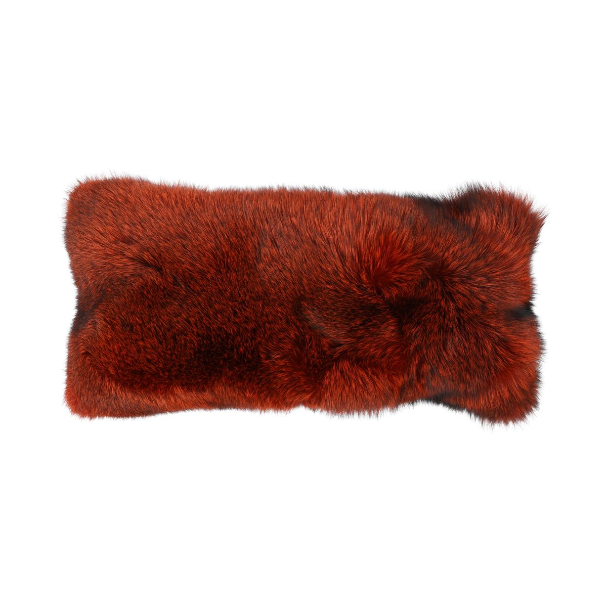 Coussin Premium en Renard | Dos en Cachemire | Norvège | Orange | 75x30 cm