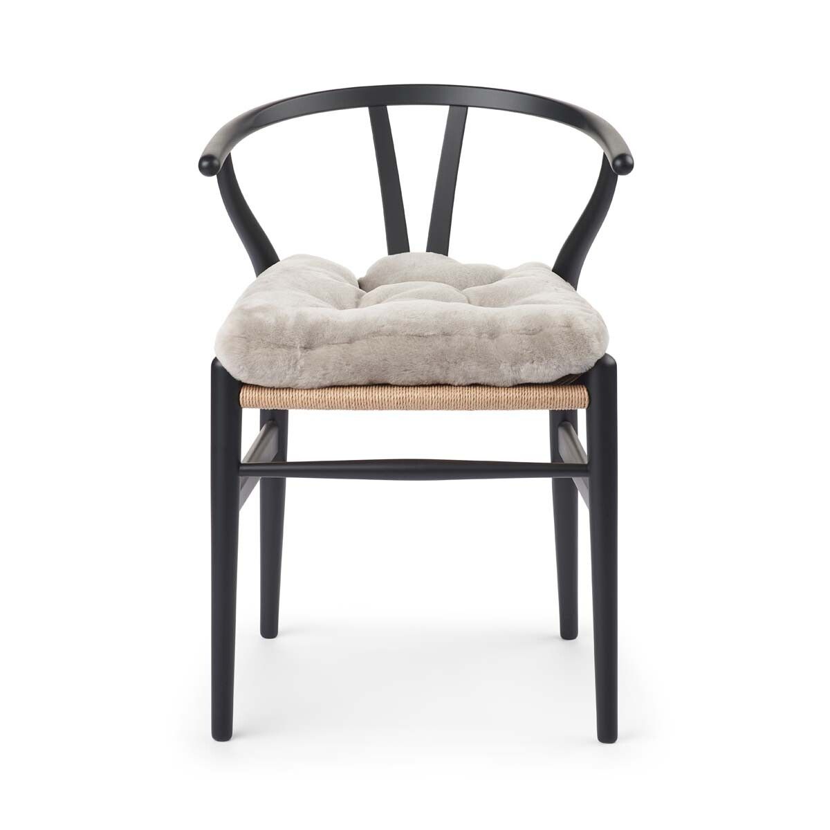 Dessus de siège en peau de mouton | Laine longue | Zéro déchet Gris Argenté